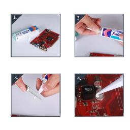Cola adesiva industrial de silicone, cola para painel diy de borracha preta e branca, tamanhos 45g, 704b, rtv - Image 6