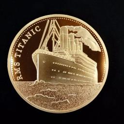 Navio Titanic Banhado A Ouro Moedas Colecionáveis, Incident Arts Medal Arts, Coleção de Moedas Lembranças e Presentes, Decoração Comemorativa, 1Pc - Image 4
