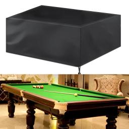 À prova de poeira impermeável ao ar livre piscina completa sólida com cordão 7 8 9 pés mesa de bilhar capa protetor de mesa pano oxford - Image 2