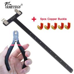 1 conjunto alicate de fivela de cobre com régua t, tiro com arco e flecha fixa, posição de tiro com arco - Image 1