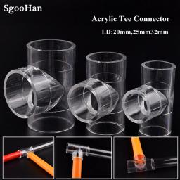 1pc 20/25/32/40/50mm aquário tanque de peixes plexiglass acrílico tubo de junção reta casa diy tanque de água pmma tubo cotovelo t conector - Image 2