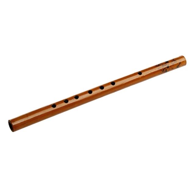 Clarinete de Bambu Tradicional com 6 Buracos - Instrumento Musical Ideal para Estudantes em Acabamento Natural de Madeira