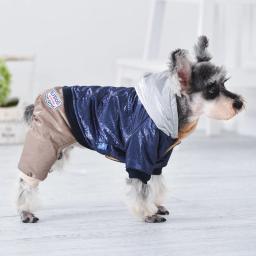 Macacão de couro brilhante de luxo para cães, vestimenta para baixo de neve para animais de estimação, fantasia para cães pequenos e médios - Image 3