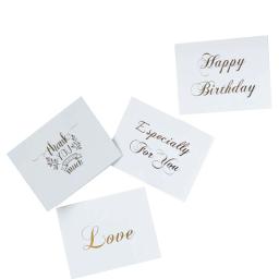 40 Pçs/lote Mini cartão de agradecimento Cartão de ouro design simples Scrapbooking do convite da festa de Presente De Aniversário Cartão Cartões de Mensagens - Image 1
