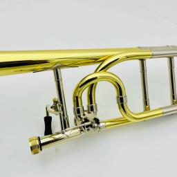 Nova chegada bb/f trombone latão chapeado profissional instrumento musical imagens reais com caso frete grátis - Image 5