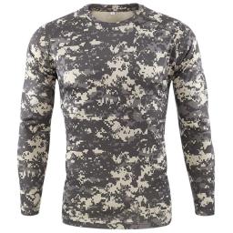Camiseta camuflada militar para acampamento, camiseta masculina de secagem rápida para caça, camisa com estampa camuflada do exército, camiseta fitness tática de caminhadas ao ar livre - Image 6