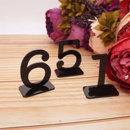Sinais De Direção De Festa Com Base De Retângulo, Números De Mesa, Fontes De Casamento, Decoração De Festa, Restaurante, Chuveiro, Altura De 6cm - Image 1