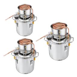 Moonshine contendo água álcool destilador espíritos kit tubo de cobre produção doméstica de vinho fermentação à óleo caldeira para uísque faça você mesmo - Image 3