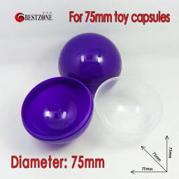 50 pçs/lote diâmetro 75mm 3'polegadas cápsulas plásticas vazias coloridas bolas de brinquedo para máquina de venda automática ou presente das crianças forte e bonito - Image 5