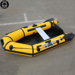 Solar marinho 3 pessoas 2.3m 0.9mm pvc barco de assalto inflável velocidade caiaque canoa com acessórios para pesca ou esportes aquáticos - Image 4