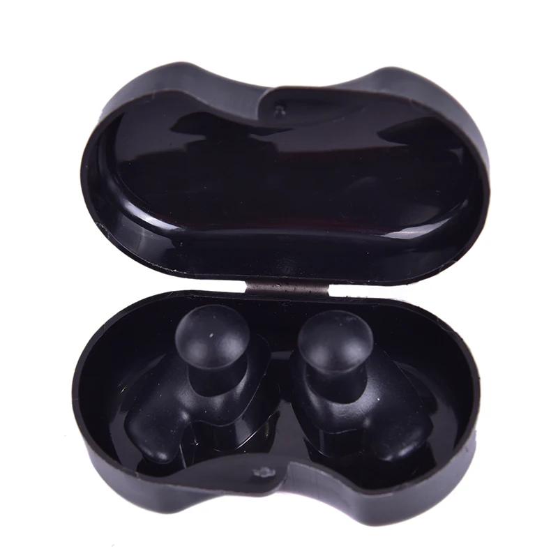 Protetor de ouvido para esportes aquáticos, 1 par de acessórios de natação com caixa de coleção, tampões de ouvido à prova d'água e poeira de silicone macio - Image 1