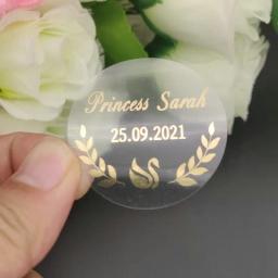 Adesivos personalizados para casamento e noivado, favores de festa, aniversário, Hennaday, batismo, 3cm, 4cm, 5cm, 50 - Image 3