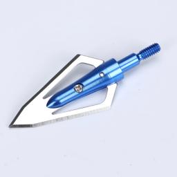 2 cores 100 grainarchery broadhead lâmina de aço inoxidável ampla para arco composto caça tiro acessórios do esporte - Image 5