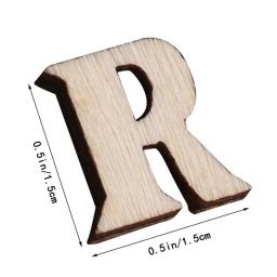 Letras de madeira alfabeto de madeira para artesanato enfeites pequena carta fatia inacabado formas sem pintura em branco artesanato recortes para fora - Image 6
