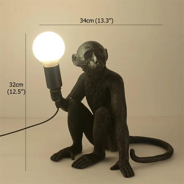 Luminária pendente moderna em formato de macaco para decoração criativa da sala de jantar