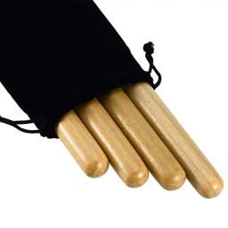 Clássica madeira sólida Claves instrumento de percussão, ritmo varas com um saco de transporte, 8 ", 2 pares - Image 4