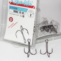Ganchos de pesca Gamakatsu 15 unidades/lote 13ME 1 # -14 #    Material de aço de alto carbono agudo preto gancho de pesca equipamento de pesca curva redonda - Image 2