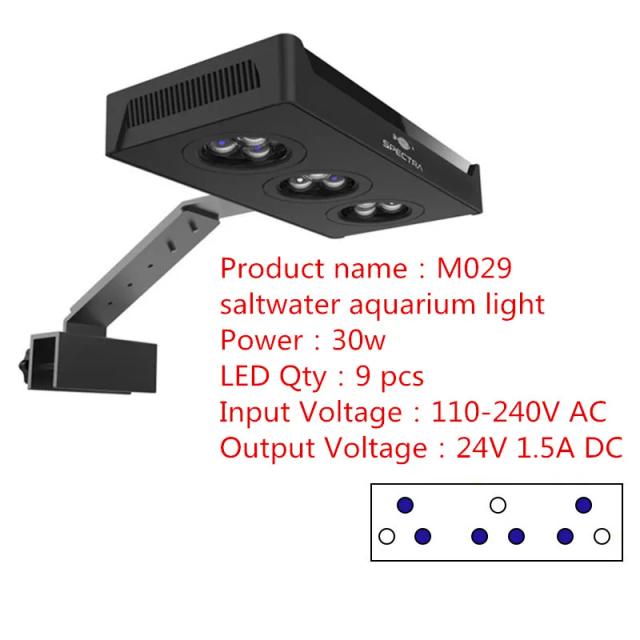 Lâmpada LED Multifuncional para Aquários com Controle Inteligente, Vários Espectros e Cores para Corais e Grama Aquática