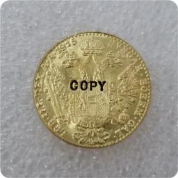 1915 moedas comemorativas garantidas 1 ducat, moeda dourada-medalha réplica de moedas colecionáveis - Image 2