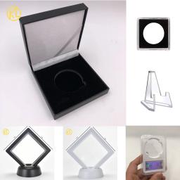 Caixa de exibição de presente preto luxo para titular da moeda caso de exibição para 38mm para moedas colecionadores presente caixa moedas coleção ferramenta - Image 1