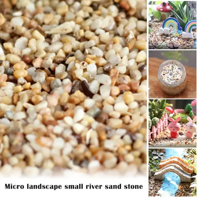Ornamentos de Aquário em Miniatura com Areia e Pedras para Decoração de Jardins e Tanques de Peixes