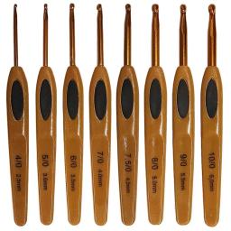 Alumínio Crochet Ganchos e agulhas de tricô, Tecelagem Ferramentas, Crochet Ganchos, Crochet Ganchos, Crochet Set, Crochet Needle Kit, Agulha Acessórios, 8Pcs - Image 6