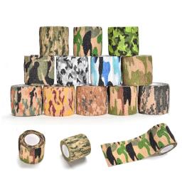 Fita de camuflagem auto-adesiva, bandagem reutilizável, envoltório auto-aderente para acampamento ao ar livre, caça, militar, furtivo do exército, 4,5 m x 5cm - Image 1