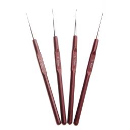 Agulha para crochê moda micro gancho 4, para fazer trança dreadlock cabelo acessórios ferramentas 0.5/0.6/0.7/0.8mm cabo suave - Image 4