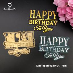 Folha de alumínio e folha de corte, estampagem de feliz aniversário para você, faça você mesmo, scrapbook, artesanato, cartão, artesanal, arte, perfurador, live - Image 2