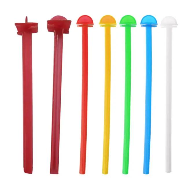 Conjunto de 5 Suportes de Plástico para Aves - Poleiro de Plataforma para Gaiolas de Finches e Canários (17cm, Cores Variadas)