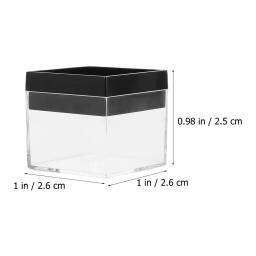 Caixa Quadrada Transparente para Coleção De Espécimes Minerais, Caixa De Exibição, Pedra Natural, 12PCs - Image 2