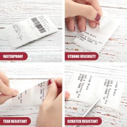Etiqueta impermeável da identificação da etiqueta da etiqueta térmica autoadesiva redonda branca de phoemo para a impressora da etiqueta m110/m200/m220 - Image 4
