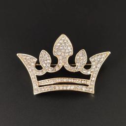 Diário do Visual-Broche Coroa Cristal para Mulher, Alfinete de Lapela, Fato Pina, Broches Colarinho Camisa, Acessórios Fashions, Nova Joia - Image 4