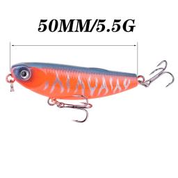 Isca de pesca do lápis de água superior, isca artificial flutuante com gancho 10 # para baixo, wobblers ambulantes, 1 parte, 5cm, 5,5g - Image 3