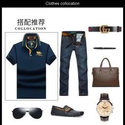 Camisa polo masculina de manga curta camisa de verão nova lapela masculina solta tamanho grande meia manga camiseta de topo roupas masculinas - Image 6