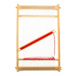 Tapeçaria de madeira tecelagem tear kit teares mão-máquina de malha diy conjunto de tecido máquina de costura casa acenando acessórios gancho artesanal - Image 1