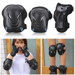 Joelheiras e cotoveleiras para adultos, protetores de pulso, conjunto de equipamentos de proteção, proteção de segurança, skate, ciclismo, equitação, 6 peças - Image 3