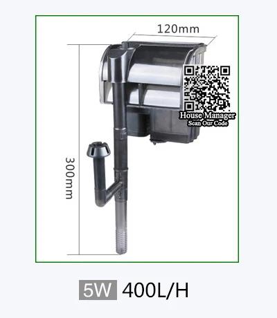 Filtro de Aquário Externo 3 em 1: Skimmer, Caixa com Esponja e Bomba da Cachoeira para Tanques de Peixes 2W, 5W, 8W