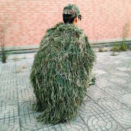 Handmade Camouflage Ghillie Cover para homens, roupas de caça, capa, chapéu, tricô, 80x90cm - Image 1
