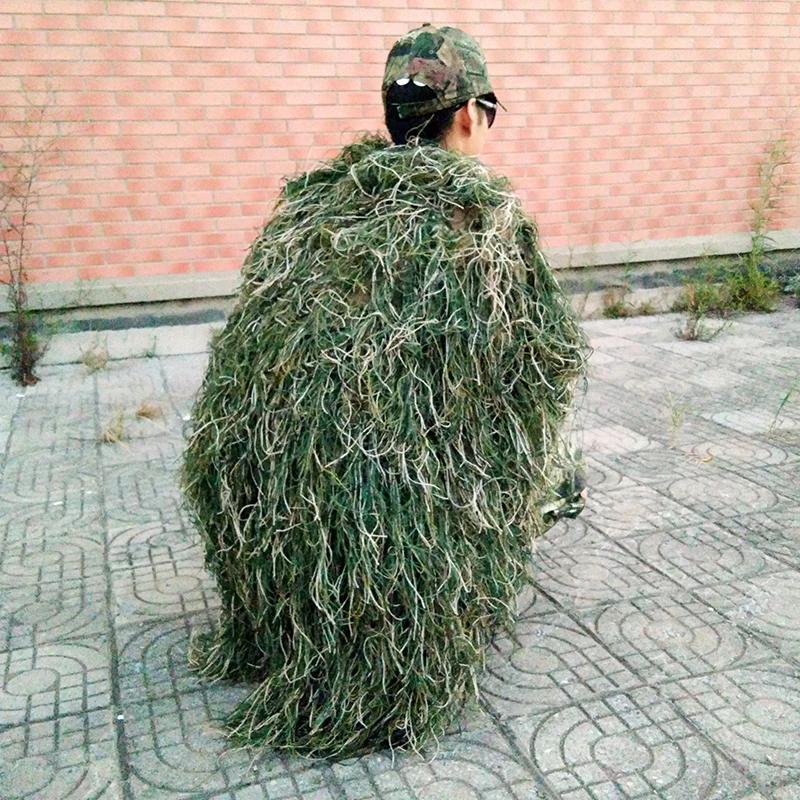 Handmade Camouflage Ghillie Cover para homens, roupas de caça, capa, chapéu, tricô, 80x90cm - Image 1
