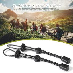 Suporte de bastão de caminhada, mochila, corda elástica portátil de acampamento, caminhada, trilha, poste de fixação, elementos externos - Image 2