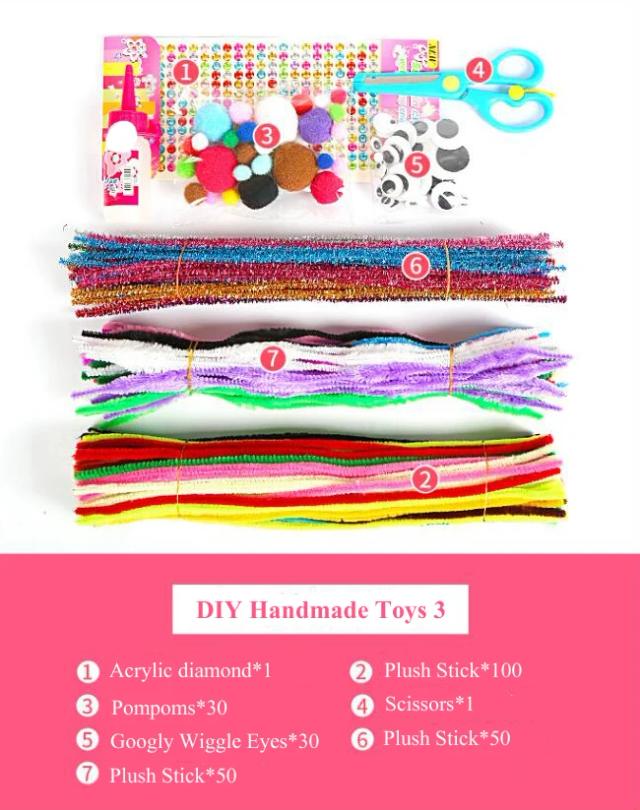 Kit de Artesanato DIY: Brinquedos Artesanais e Suprimentos Criativos para Crianças