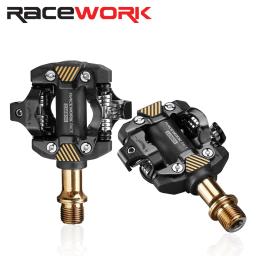 Pedais SPD de travamento automático de corrida, grampos De Mountain Bike, rolamento Apoio Para Os Pés, peças De Bicicleta MTB - Image 1