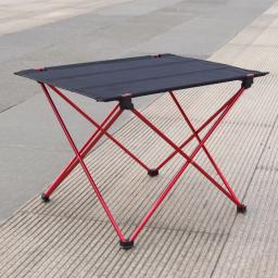Mesa dobrável portátil de acampamento ao ar livre mobiliário computador mesas cama piquenique 6061 liga alumínio ultra leve mesa dobrável - Image 5