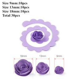 30 peças-conjunto de tiras de papel para artesanato com rosas e flores em vários tamanhos-kit para recortes - Image 6