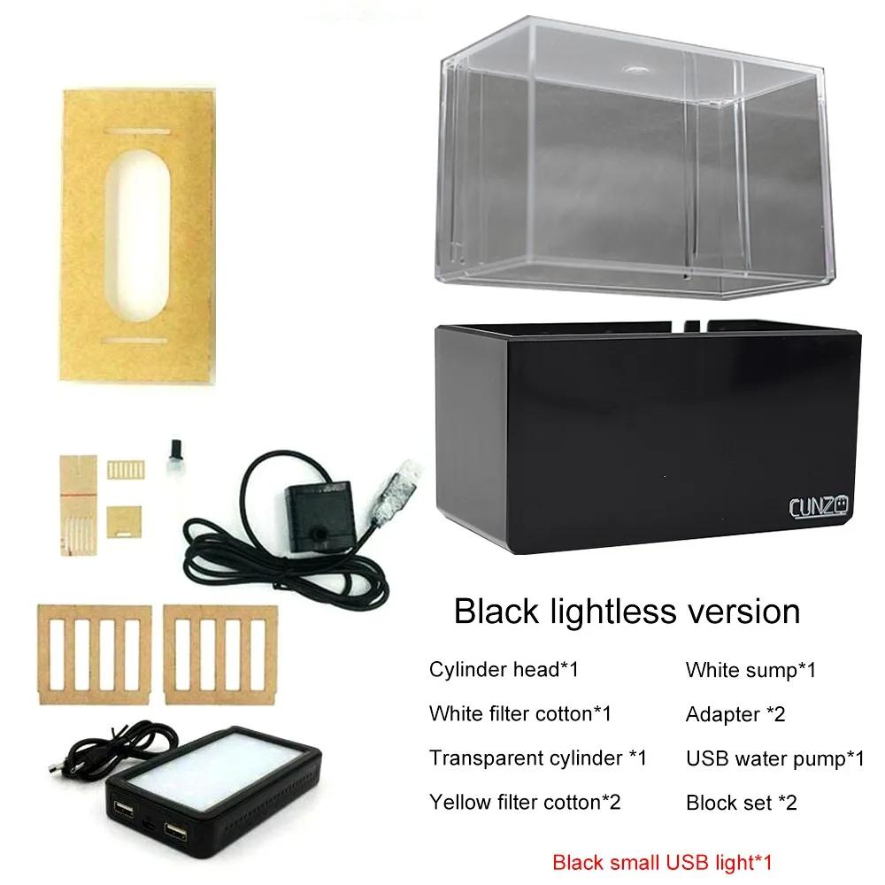 Mini pequeno aquário tanque de peixes interface usb com led lâmpada luz água fliter tanque de peixes casa decorações suprimentos de aquário - Image 1
