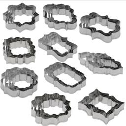 Molde de aço inoxidável para decoração de biscoitos, 4 unidades, cortador, bolo de casamento, confeitaria, ferramenta diy - Image 1