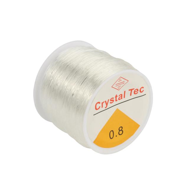 Cordão de Cristal Transparente e Elástico para DIY: Fio Resistente e Flexível para Colares e Pulseiras Artesanais
