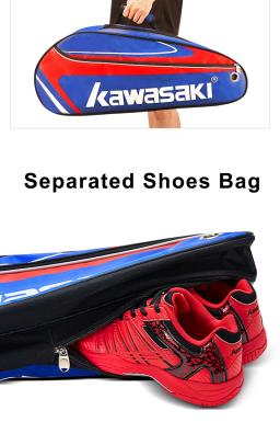 Kawasaki-Saco Badminton de Ombro Único Impermeável para Homens, Raquete de Squash, Raquete de Tênis, Sacos Esportivos, Pode Segurar 3 Raquetes com Saco de Sapato - Image 6