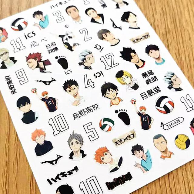 Design 3D Anime Japonês Auto-Adesivo para Decoração DIY: Etiquetas para Slider e Ferramentas de Decalque TSC 338
